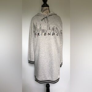 FRIENDS Long Hoodie Gray Women's Size Small